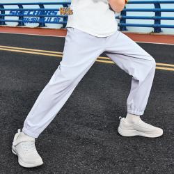 斯凯奇 男女童长裤2026夏季薄款运动长裤 兰花紫色 140