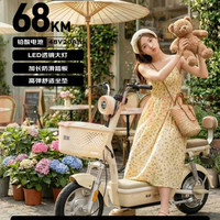 金箭 电动自行车 & 26新新国标 &电动车国民好车糖果时尚48V20Ah超长续航 卡其米棕