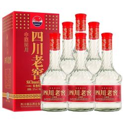 圆洋 四川老窖 52度浓香型白酒 500mL*6瓶
