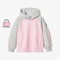 FILA 女小童（105-130）外套女童休闲宽松日常百搭针织连帽外套