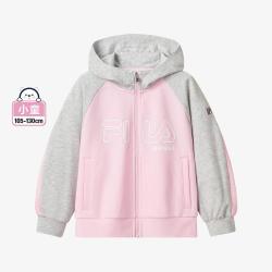FILA 女小童（105-130）外套女童休闲宽松日常百搭针织连帽外套