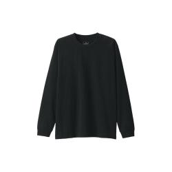 無印良品 MUJI 男式水洗粗棉线圆领长袖T恤