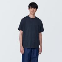 無印良品 MUJI 无印良品 男式 天竺编织 圆领短袖T恤 男士打底衫男款男装夏季