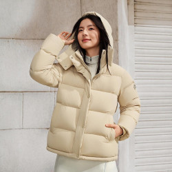 波司登 25羽绒服女短款收腰显瘦弹力款舒适生活2.0