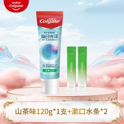 高露洁 牙膏每日光泽健齿抗敏感牙膏清新口气修护含氟防蛀成人牙膏