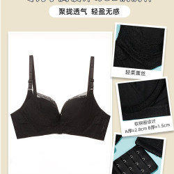 夏娃秘语 蕾丝性感内衣女夏季薄款少女聚拢侧收文胸女聚拢型胸罩