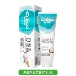 纳爱斯 牙膏120g清新口气清洁牙齿自然盐果味清凉冰菊家用实惠正品