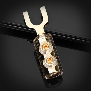 ATAUDIO 纯铜镀金Y插 HiFi音箱线