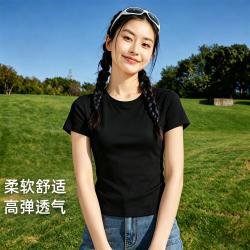 拓路者 女士短袖T恤 圆领透气短款