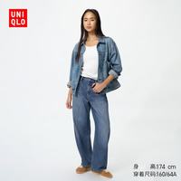 优衣库 女装男装 廓形牛仔裤 482280 487973