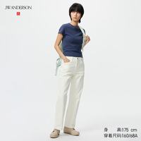 优衣库 女装直筒牛仔裤 482279