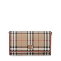 BURBERRY 女士格纹链条钱包