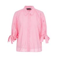 限尺码：ZARA 竖条纹宽松衬衫翻领宽松日常上衣