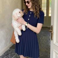 MICHAEL KORS 日常百搭女士纯色针织连衣裙