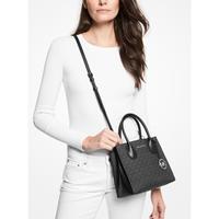 MICHAEL KORS Mercer 日常休闲中号老花满印皮革风琴式斜挎包