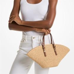MICHAEL KORS Isa 小号手工钩编草编手提包