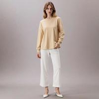 Massimo Dutti 女式极简纯色休闲百搭柔软舒适基础款日常长袖圆领T恤