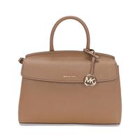 MICHAEL KORS LANDRY 黑色十字纹牛皮手提斜挎通勤包