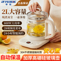 Peskoe 养生壶2升多功能大容量烧水壶防溢加厚玻璃保温预约煮花茶器