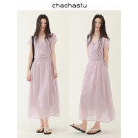 CHACHASTU 法式斜襟设计 女士连衣裙 ZRS1561