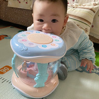婴儿玩具音乐拍拍鼓 0-12个月宝宝早教益智旋转木马手拍鼓