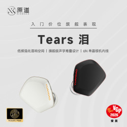 原道 Tears泪单动圈入耳式HIFI有线耳机高音质可换线游戏音乐耳塞