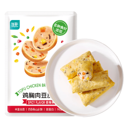 优形 生鲜鸡胸肉 豆皮卷香辣味2袋共100g (任选.10件)