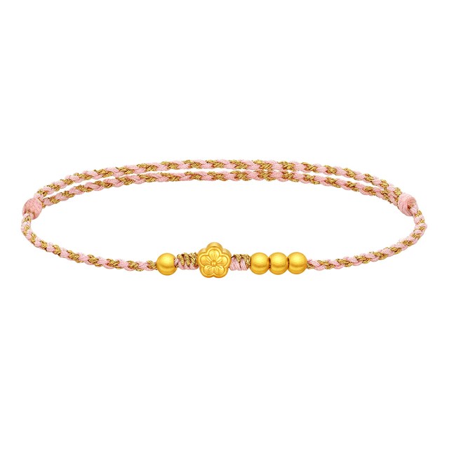 潮宏基 趣玩星星花朵黄金手链 小金花 SCG30007478