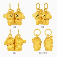 潮宏基 好朋狗磁吸款足金吊坠 XPG30018288
