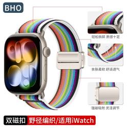 BHO 适用苹果手表表带apple watch s11/SE3/Ultra3表带尼龙编织iwatch s10表带9/8男夏季