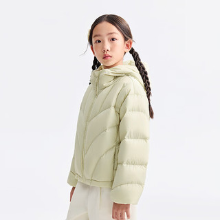 安奈儿 女童短款羽绒服 嫩鹅黄 170