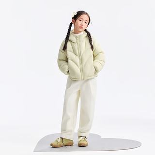 安奈儿 女童短款羽绒服 嫩鹅黄 170