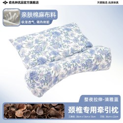 俞兆林优品 CW-WJ-WXD-YQZ1 三角荞麦枕头 1.2kg 清雅蓝