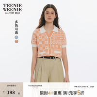 TEENIE WEENIE 小熊针织T恤夏季V字翻领