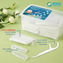 固特齿 超细牙线棒牙缝清洁牙线剔牙牙签经济家用1000支大盒装