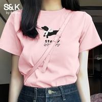 班尼路 女款100%纯棉短袖T恤  颜色可选