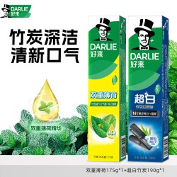 好来 超白小苏打双重薄荷清新抗口气含氟牙膏