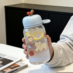 熊贝家 bd-244 塑料水杯 520ml 蓝色苹果小狗