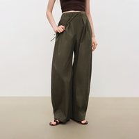 自巧 巧型 小个子淡人感立体破缝微弯刀裤女2026夏新款休闲裤长裤
