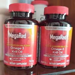 MegaRed 高纯度虾青素 抗氧化软胶囊 磷虾油750mg 80粒×5瓶