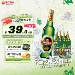珠江啤酒 经典老珠江啤酒 600ml*12瓶