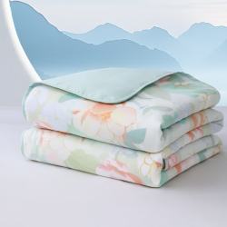 百丽丝 漫雅花朝茶茶硅藻土夏被 A类标准 150cm*200cm 纤维被