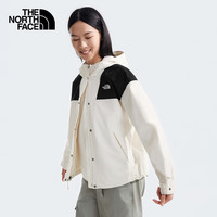 北面 女冲锋衣防水透湿时尚宽松短款户外秋TheNorthFace|7QSI ROU/沙丘白 XL