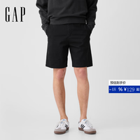 Gap 866125 斜纹棉中腰直筒 黑色 34 男士短裤