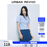 UR UYY960066+ 镂空针织开衫 浅蓝 M