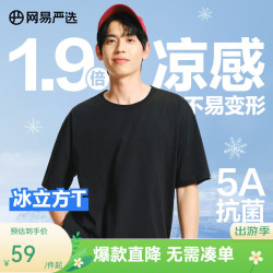 网易严选 凉感5A抗菌纯棉T恤  -20℃