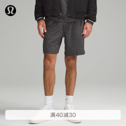 lululemon Soft Jersey 男士针织短裤 7英寸 杂色黑 XS