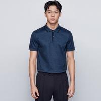 BOSS 男士丝光棉麻短袖POLO衫