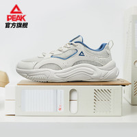 匹克 小胖鞋2.0 复古增高厚底 C款超清白色/蓝 42码 男款休闲运动鞋