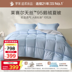 罗莱生活 95%鹅绒A类可水洗天丝莱赛尔夏凉被 200cm*230cm